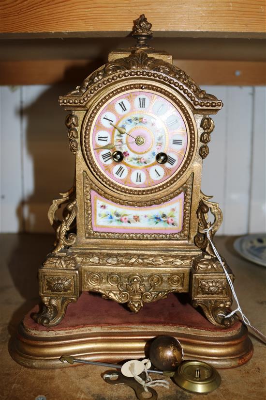 Gilt mantel clock